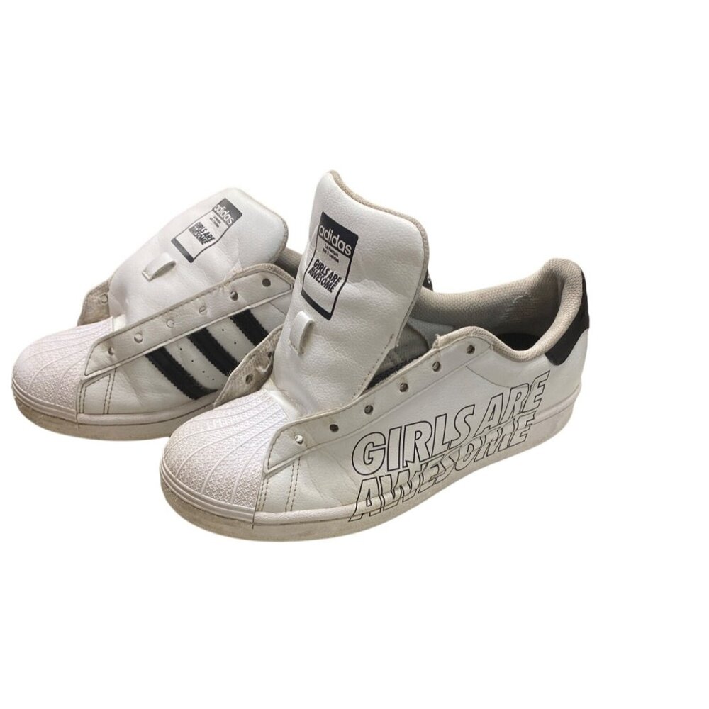 Adidas Girls Are Awesome white sneakers size 6 SKU 1112